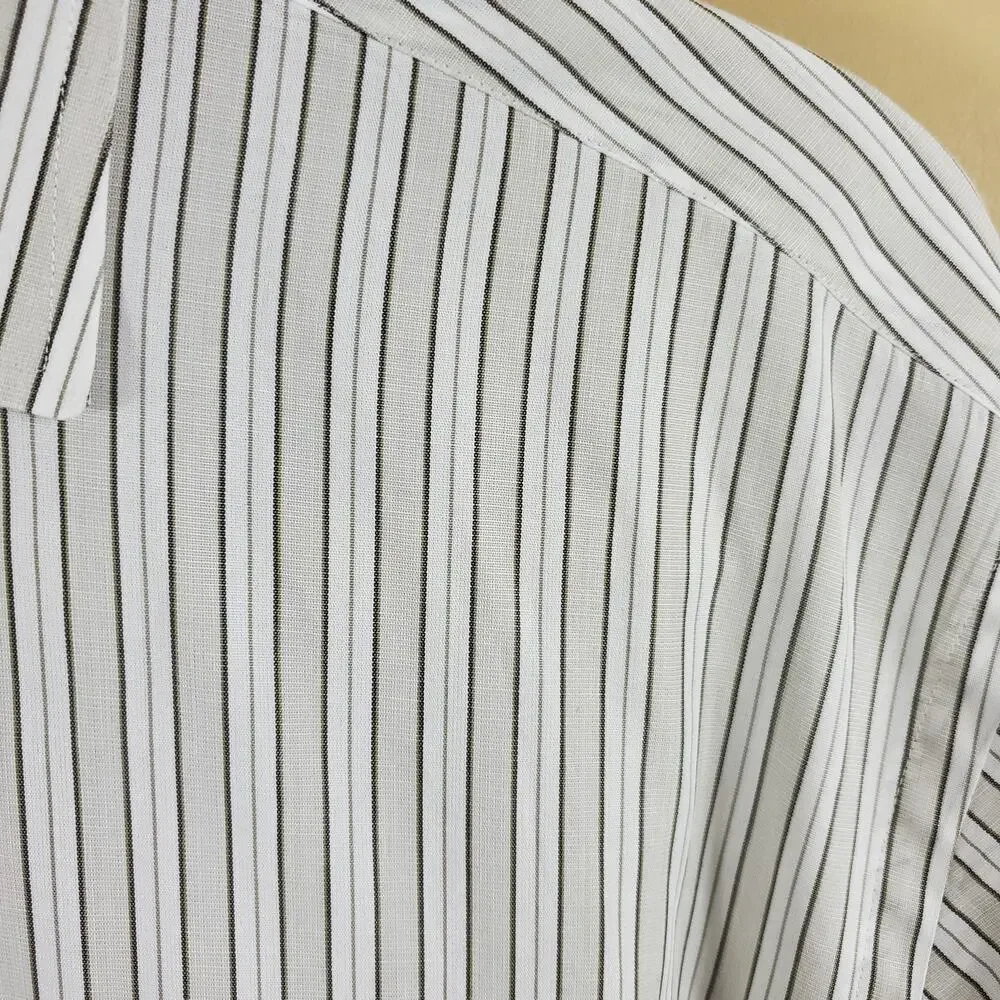 Banana Republic Gray Stripe Regular Fit Button-up Shirt Size M